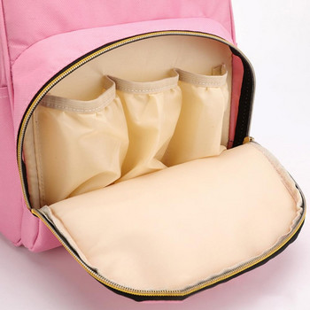 Водоустойчива раница за мама с цип Ежедневна чанта за бебешки пелени за кърмене