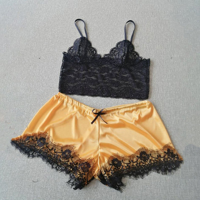 Ljetne ženske simulacijske svilene sling pidžame princeze Seksi i iznimno primamljive dvodijelne donje rublje spavaćica Kućna odjeća