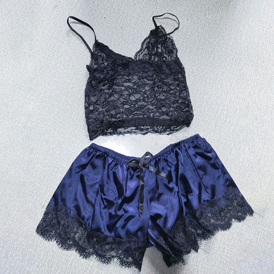 Ljetne ženske simulacijske svilene sling pidžame princeze Seksi i iznimno primamljive dvodijelne donje rublje spavaćica Kućna odjeća