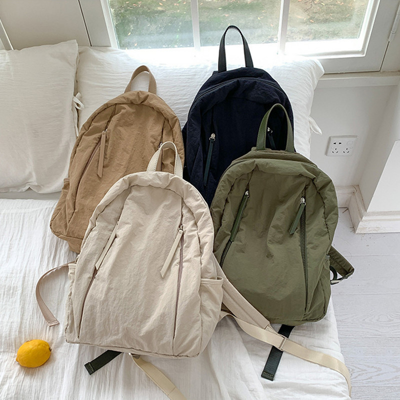Korea naiste seljakott nailonist sülearvuti esteetiline seljakott õlakott Koolikotid teismelise üliõpilase seljakott Kausaalne reisikott
