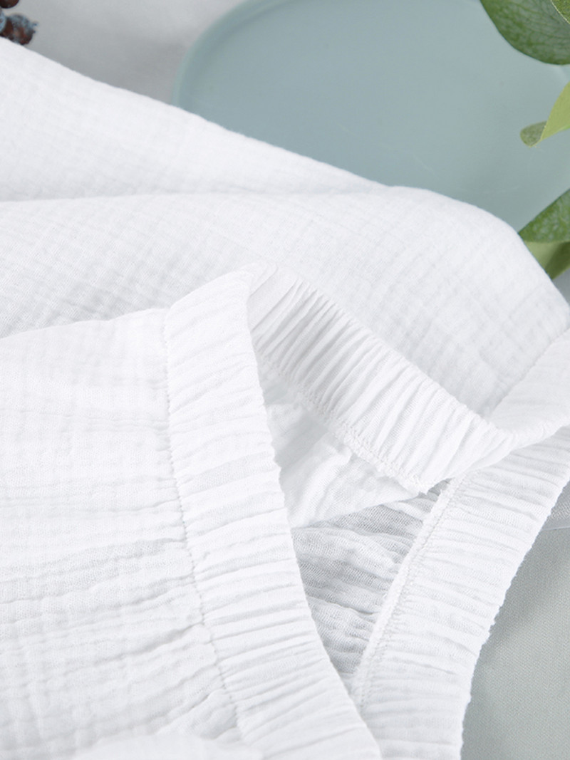 Lenjerie de noapte pentru femei din bumbac Linad Seturi de 2 piese Crop top fără mâneci, ocazional, pentru acasă, cu pantaloni scurți Lenjerie de noapte de primăvară