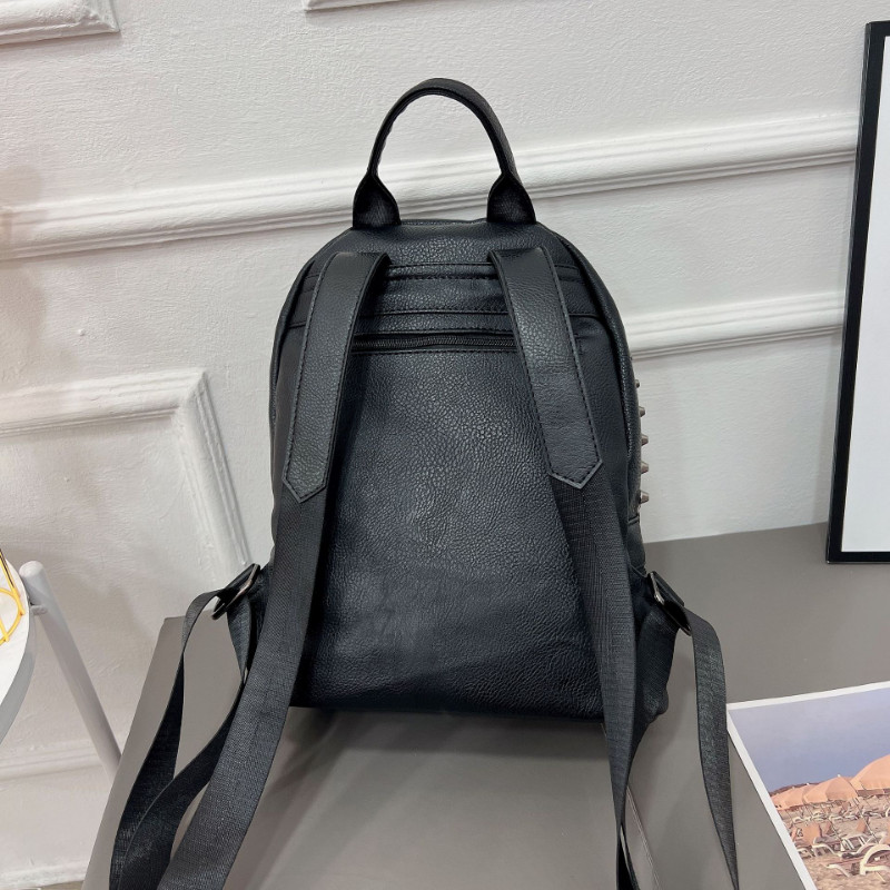 2023 All Match Μαλακό Δερμάτινο Πριτσίνι Κρανίο Σακίδιο Πλάτης Γυναικεία Casual Punk Streetwear Σχολικές τσάντες Y2k Αισθητικά μοντέρνα Vintage σακίδια