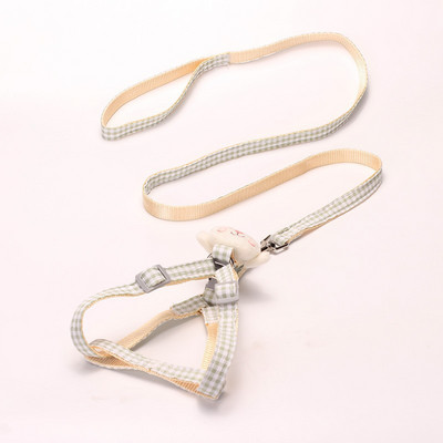 Koerarakmed väikestele koertele kassidele armsad jänesekujulised ruudulised reguleeritavad kassipoja kaelarihmad ja jalutusrihmaga lemmikloomatarbed