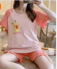 Suvine rasedate magamise salong Lühikeste varrukatega puuvillane imetamispidžaama komplekt Raseduse imetamiseks sünnitusjärgsele naisele