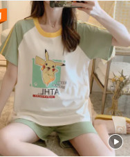 Suvine rasedate magamise salong Lühikeste varrukatega puuvillane imetamispidžaama komplekt Raseduse imetamiseks sünnitusjärgsele naisele