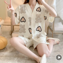 Suvine rasedate magamise salong Lühikeste varrukatega puuvillane imetamispidžaama komplekt Raseduse imetamiseks sünnitusjärgsele naisele