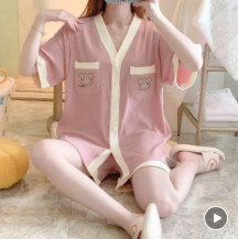 Suvine rasedate magamise salong Lühikeste varrukatega puuvillane imetamispidžaama komplekt Raseduse imetamiseks sünnitusjärgsele naisele