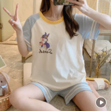 Suvine rasedate magamise salong Lühikeste varrukatega puuvillane imetamispidžaama komplekt Raseduse imetamiseks sünnitusjärgsele naisele