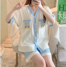 Suvine rasedate magamise salong Lühikeste varrukatega puuvillane imetamispidžaama komplekt Raseduse imetamiseks sünnitusjärgsele naisele