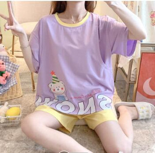 Suvine rasedate magamise salong Lühikeste varrukatega puuvillane imetamispidžaama komplekt Raseduse imetamiseks sünnitusjärgsele naisele