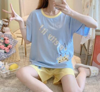 Suvine rasedate magamise salong Lühikeste varrukatega puuvillane imetamispidžaama komplekt Raseduse imetamiseks sünnitusjärgsele naisele