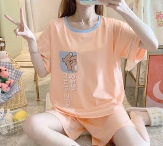 Suvine rasedate magamise salong Lühikeste varrukatega puuvillane imetamispidžaama komplekt Raseduse imetamiseks sünnitusjärgsele naisele