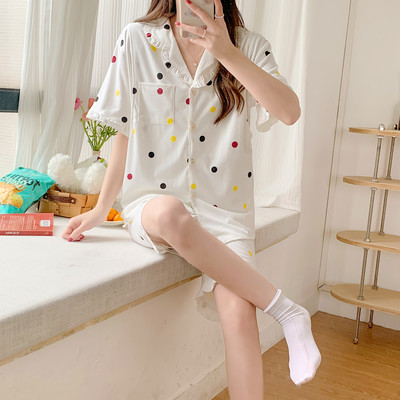 Suvine rasedate magamise salong Lühikeste varrukatega puuvillane imetamispidžaama komplekt Raseduse imetamiseks sünnitusjärgsele naisele