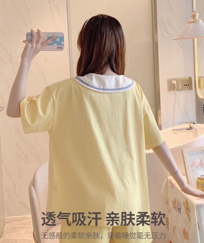 Suvine rasedate magamise salong Lühikeste varrukatega puuvillane imetamispidžaama komplekt Raseduse imetamiseks sünnitusjärgsele naisele