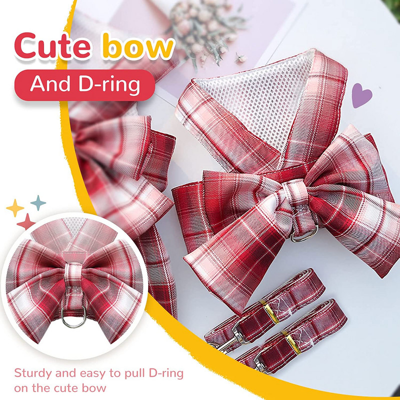 Lankas šunų petnešos Mielos petnešėlės naminiams gyvūnėliams su krūtinės juostele, traukimo virve Kačių šunims Drabužiai Naminių gyvūnėlių liemenė