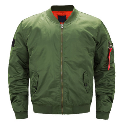 Jachetă bomber pentru bărbați, pilot Air, pentru bărbați Jachete militare pentru bărbați, ocazional, cu fermoar, pentru pilot, verde, noi, slim fit, pentru bărbați
