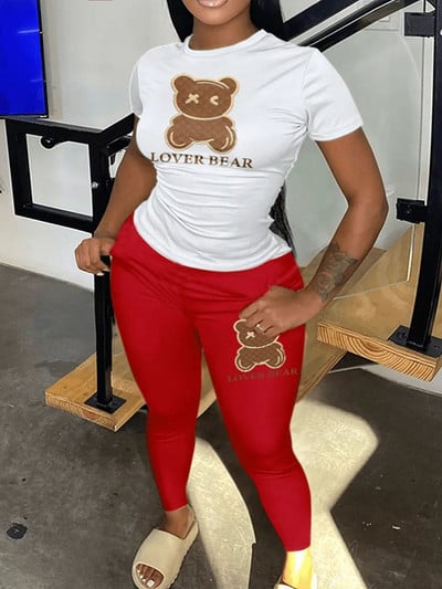 LW plusz méretű női, kétrészes tréningruhák, 23 digitális nyomattal ellátott, vékony nadrág szett, rövid ujjú pulóver + vékony nadrág szett, női futóruha