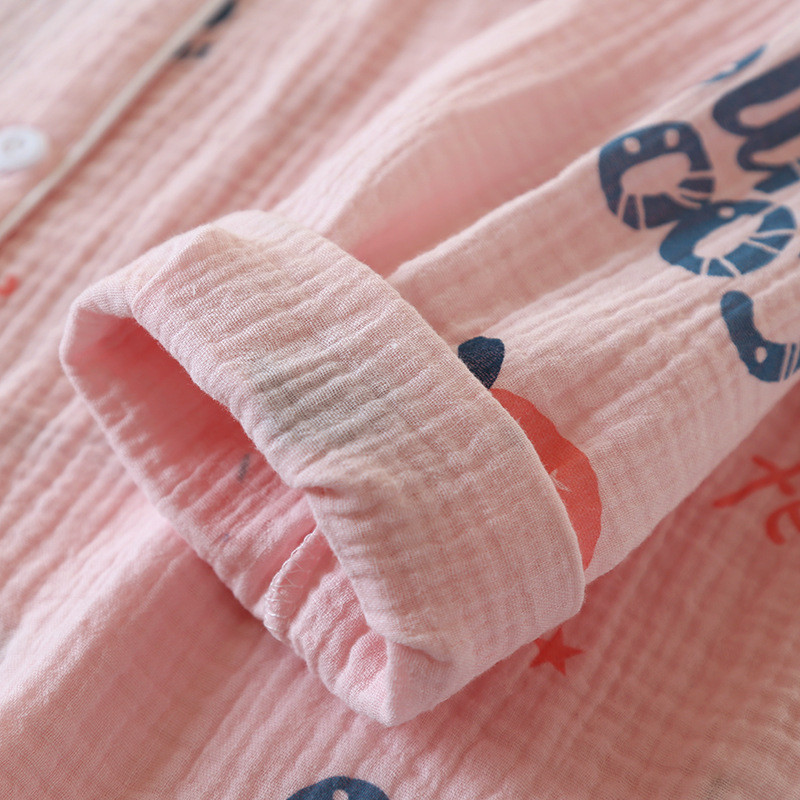 Noi pijamale de primăvară și de vară, două piese, pentru femei, 100% bumbac, pantaloni cu mâneci lungi, pepene verde, drăguț, set de servicii acasă.