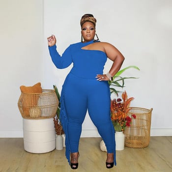 Σετ SOMO Plus Size Two Pieces για Γυναικεία Καλοκαιρινό μπλουζάκι στράπλες λαιμό + φούντα κολάν σετ δύο τεμαχίων Χονδρική Dropshipping