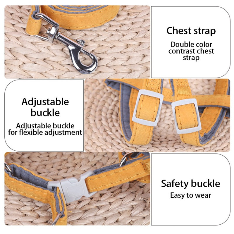 Ham pentru câini cu lesă, guler reglabil pentru vestă pentru animale de companie, curbe de plimbare în aer liber pentru cățeluș, chihuahua, ham Yorkie, pentru câine mic, mijlociu