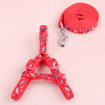Σετ λουριών και λουριών από νάιλον στάμπα 4 χρωμάτων για μικρούς μεσαίους σκύλους Σκύλος σκύλου για κατοικίδιο ζώο λουρί Chihuahua Yorkie Arnes Perro
