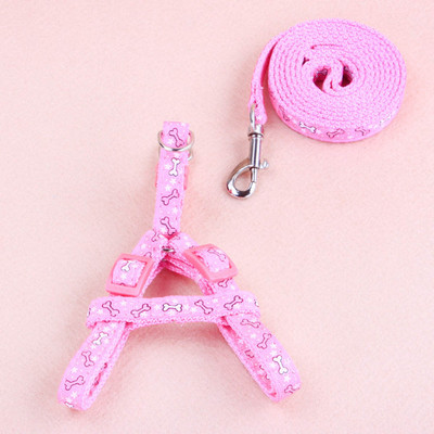 Σετ λουριών και λουριών από νάιλον στάμπα 4 χρωμάτων για μικρούς μεσαίους σκύλους Σκύλος σκύλου για κατοικίδιο ζώο λουρί Chihuahua Yorkie Arnes Perro