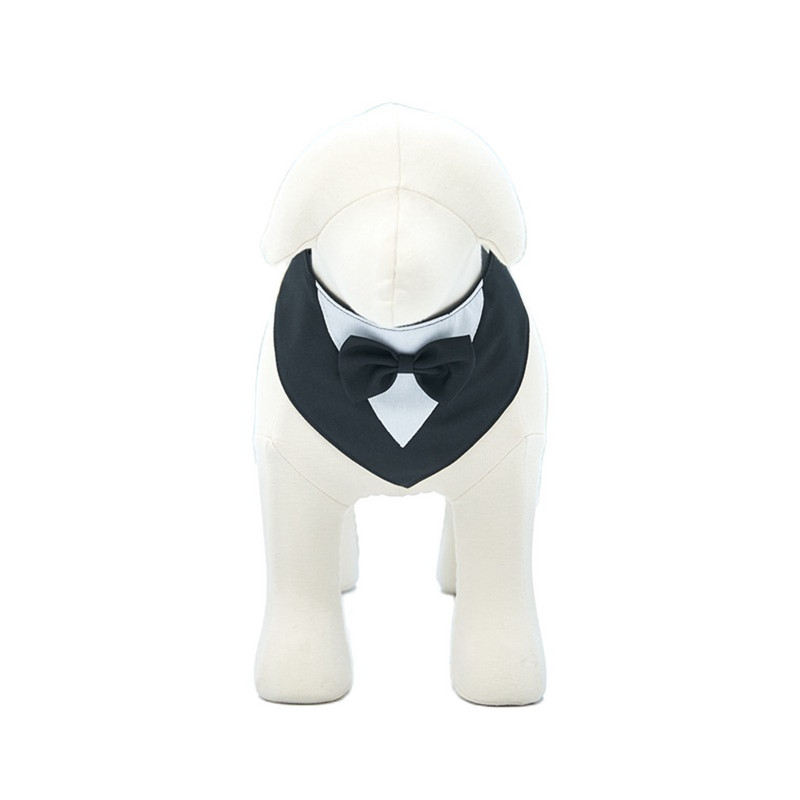 Επίσημη γραβάτα για κατοικίδιο, σκύλο και γάτα, παπιγιόν, μαύρο και κόκκινο γιακά, αξεσουάρ για κατοικίδια