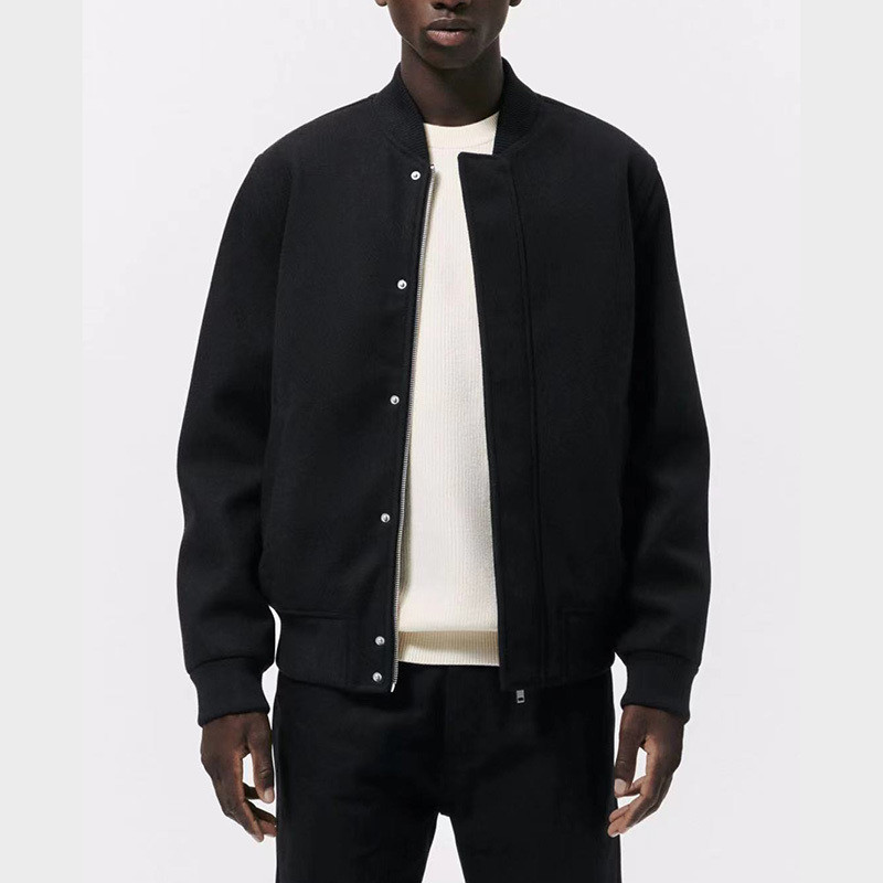 Férfi dzseki tavaszi őszi férfi dzseki alkalmi pilóta plüsskabát 2023 divat, egysoros, bő férfi felsők Patchwork H/M
