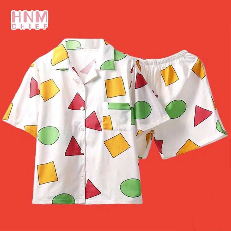 Seturi de pijama de cuplu ocazional de vară, cu imprimeu de desene animate, pijama cu mâneci scurte, costum de pijama, modă zilnică, îmbrăcăminte de casă, cămașă de noapte