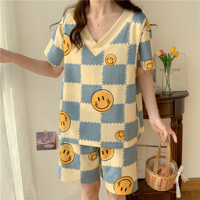 Καλοκαιρινά σετ γυναικείων ρούχων για θηλασμό 2023 Νέο σετ πιτζάμες με κοντομάνικο έγκυο σετ casual μαμά που θηλάζει πιτζάμα Ρούχα εγκυμοσύνης