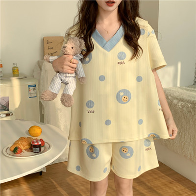 Καλοκαιρινά σετ γυναικείων ρούχων για θηλασμό 2023 Νέο σετ πιτζάμες με κοντομάνικο έγκυο σετ casual μαμά που θηλάζει πιτζάμα Ρούχα εγκυμοσύνης