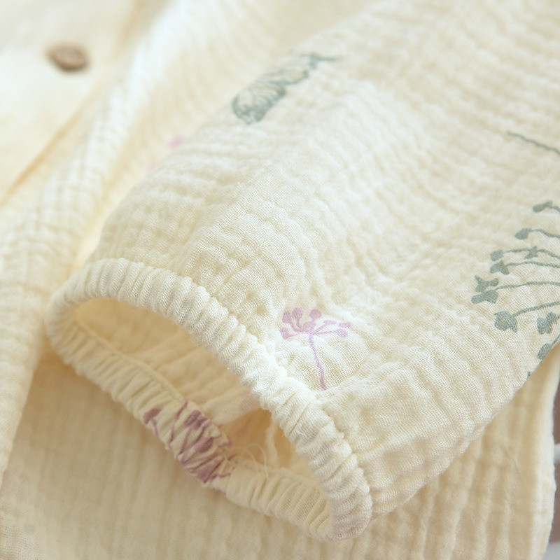 Pijamale pentru femei Nou Toamnă Primăvară Set de lenjerie de dormit moale cu mânecă lungă Pijama cu desene animate fluture drăguț Femei Set de lenjerie de noapte pentru acasă cardigan