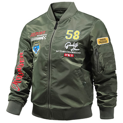 Ανδρικό στρατό Green Flying Baseball Windbreaker Autumn Bomber Jacket Line Crew Aviation Waterproof Military Tactical Ανδρικά Winter J