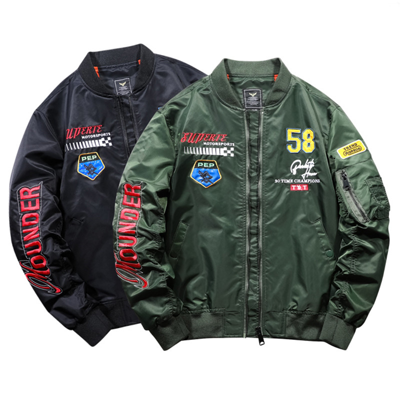 Ανδρικό στρατό Green Flying Baseball Windbreaker Autumn Bomber Jacket Line Crew Aviation Waterproof Military Tactical Ανδρικά Winter J