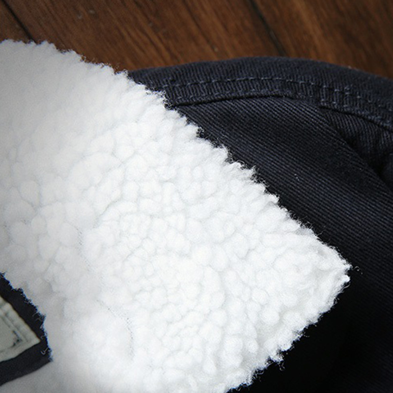 2022. aasta talv Uus paks soe mood Boutique ühevärviline meeste vabaaja teksajakk / meeste villane teksamantel suur suurus XS-5XL