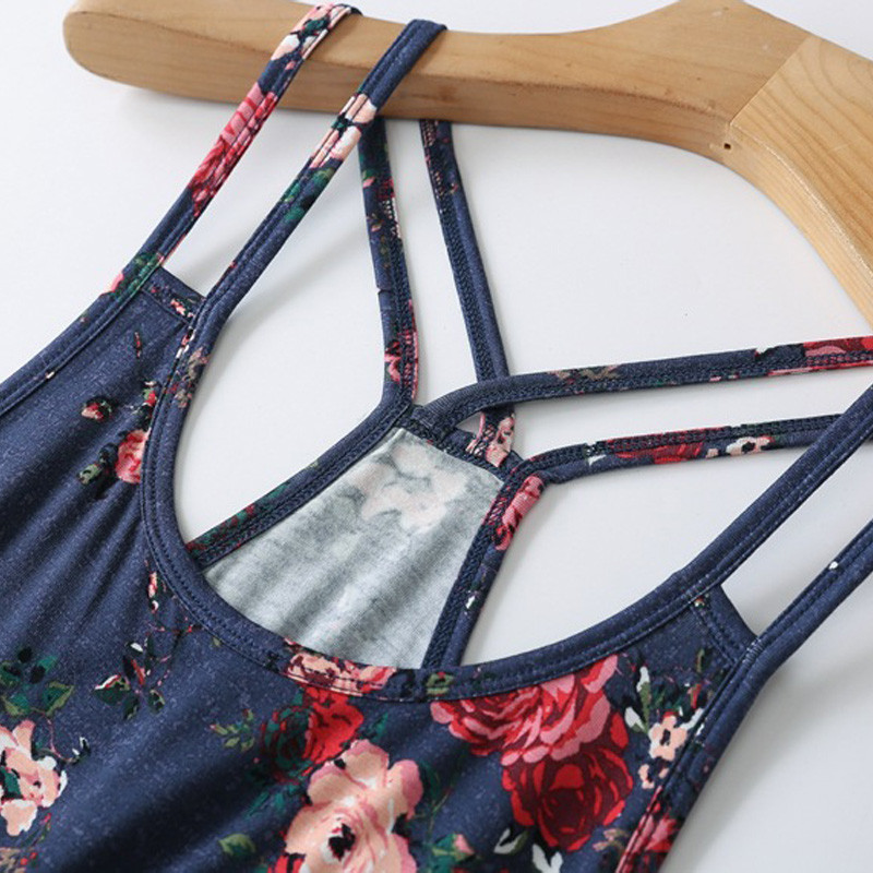 Molett puha modális szexi rövidnadrág pizsama szettek női pizsama koreai divat virág Nyomtatott spagetti pántok női hálóruha