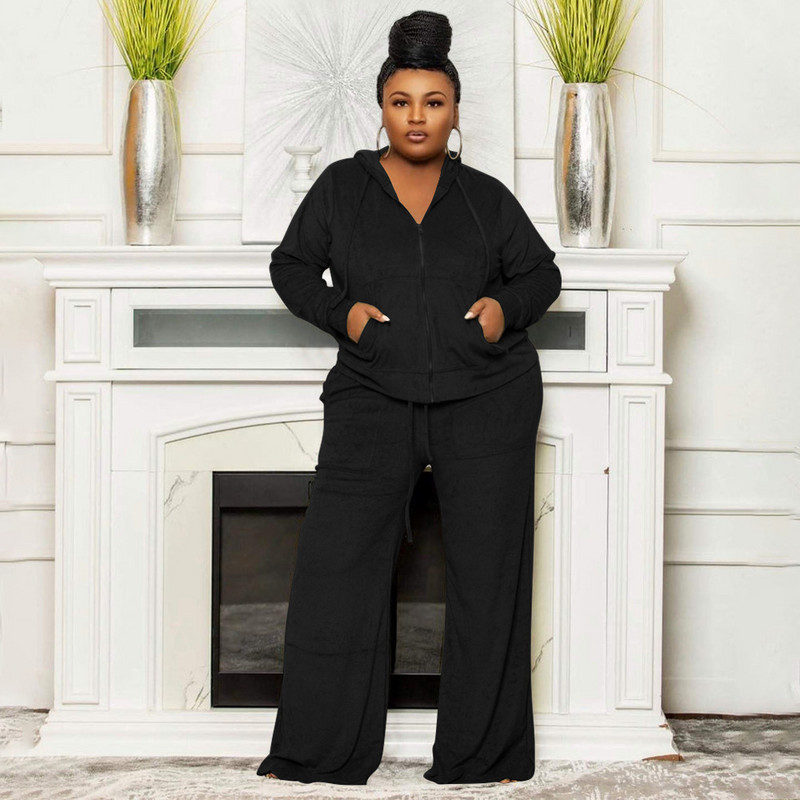 Dámsky zamatový set plus size, dvojdielny, s krátkym rukávom, módny rovný oblek a tepláková bunda, veľkosť 3xl 4xl 5xl 6xl