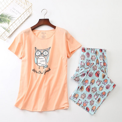 Set de pijamale pentru femei Vară/primăvară Nouă pijamă cu imprimeu cu zebră din desene animate Top cu decolteu în V + pantaloni 2 buc. Îmbrăcăminte de acasă subțire în stil coreean de dimensiuni mari