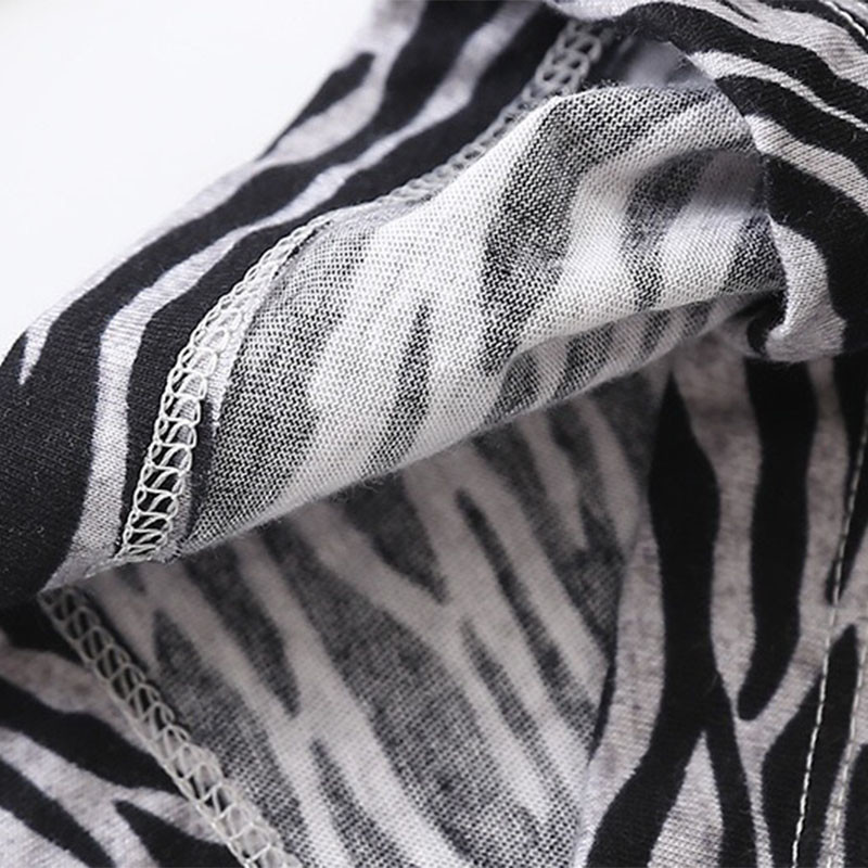 Σετ γυναικείες πιτζάμες Καλοκαίρι/Άνοιξη Νέο Cartoon Zebra Printed Sleepwear Top+Pants 2Pcs Κορεάτικου στυλ Λεπτά, μεγάλα νούμερα σπιτιού