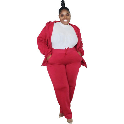 Plus Size Xl-5xl Χονδρική Dropshipping Γυναικεία Αθλητικά Σετ Ρούχα Μακρυμάνικα Φούτερ & παντελόνι 2 τεμάχια o 3xl 4xl 5xl 6xl