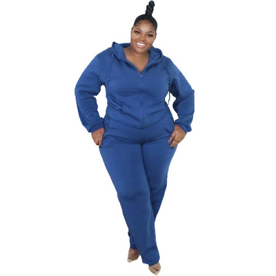 Plus Size Xl-5xl Χονδρική Dropshipping Γυναικεία Αθλητικά Σετ Ρούχα Μακρυμάνικα Φούτερ & παντελόνι 2 τεμάχια o 3xl 4xl 5xl 6xl