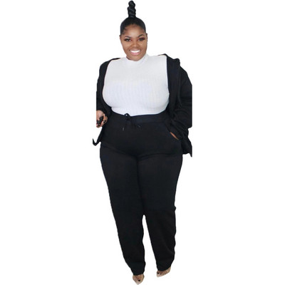 Plus Size Xl-5xl Χονδρική Dropshipping Γυναικεία Αθλητικά Σετ Ρούχα Μακρυμάνικα Φούτερ & παντελόνι 2 τεμάχια o 3xl 4xl 5xl 6xl