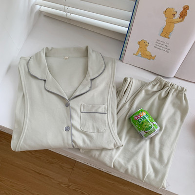 Fdfklak 100% βαμβακερά ρούχα εγκυμοσύνης στήθος ύπνου για έγκυες πυτζάμες εγκυμοσύνης φθινοπωρινά ρούχα νοσηλευτικής νυχτερινής ένδυσης