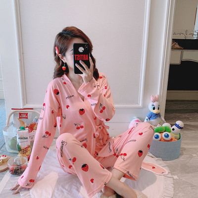 Set de pijamale pentru femei însărcinate de dimensiuni plus mari, pentru sarcină, primăvară, toamnă, haine de izolare pentru alăptarea postpartum, alăptarea