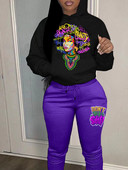 Set de hanorace cu buzunar cangur LW, de dimensiuni mari, de toamnă, cu imprimeu cu litere