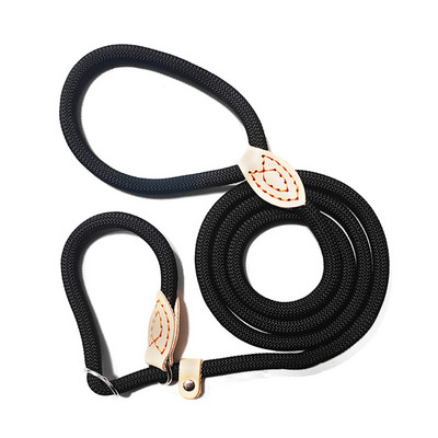 Šunų pavadėlis, slydimas, užsegamas kabliuku, virvė Pavadėlis Tvirtas pintas šunų dresūros pavadėlis, skirtas treniruoti vidutiniams ir mažiems šunims