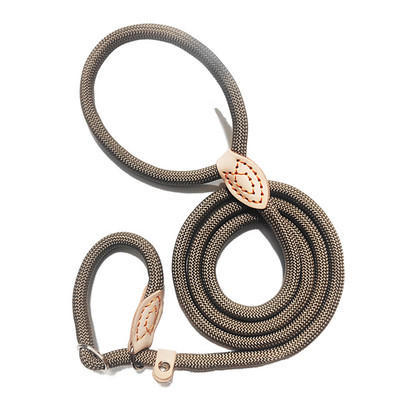 Šunų pavadėlis, slydimas, užsegamas kabliuku, virvė Pavadėlis Tvirtas pintas šunų dresūros pavadėlis, skirtas treniruoti vidutiniams ir mažiems šunims