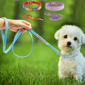 Bling Rhinestone Ρυθμιζόμενο Σετ λουριών γιακά Σκύλου Γυαλιστερό μαλακό σουέτ δέρμα Μικρά μεσαία σκυλιά Pet Petpy Chihuahua Yorkshire Teddy