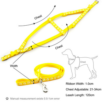 Πολύχρωμο ρυθμιζόμενο σετ λουριών λουριών για σκύλους κατοικίδιων ζώων Εκπαίδευση λουριών με μόλυβδο γάτας σκύλου βάδιση Προμήθειες για κατοικίδια Περπάτημα
