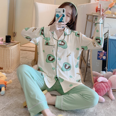 Λεπτό βαμβακερό κοστούμι ύπνου νοσηλευτικής εγκυμοσύνης για το σπίτι Ρούχα για έγκυες καλοκαιρινές πιτζάμες εγκυμοσύνης S0702